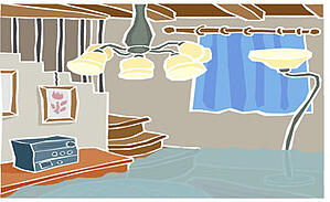 flooded basement