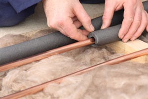 Copper pipe insulating