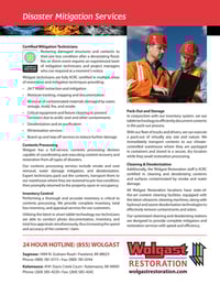 WR Disaster Mitigation Sheet